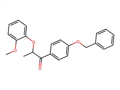 2-(2-Methoxyphenoxy)-1-(4-phenylmethoxyphenyl)propan-1-one structure