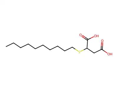 Butanedioic acid, (decylthio)- structure