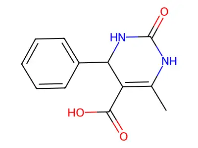 6-Methyl-2-oxo-4-phenyl-1,2,3,4-tetrahydropyrimidine-5-carboxylic acid structure