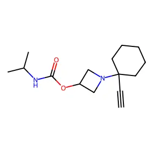 Carbamic acid, (1-methylethyl)-, 1-(1-ethynylcyclohexyl)-3-azetidinyl ester structure