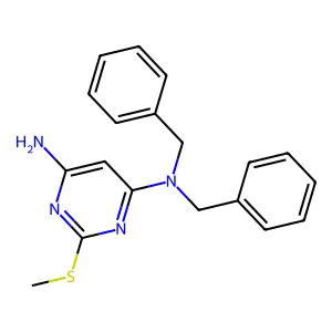N~4~,N~4~-Dibenzyl-2-(methylsulfanyl)pyrimidine-4,6-diamine structure
