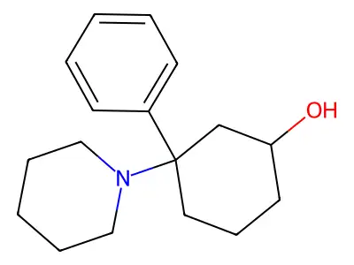 3-phenyl-3-piperidinocyclohexanol (TMS) structure
