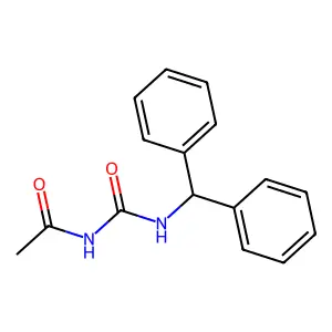 N-(benzhydrylcarbamoyl)acetamide structure