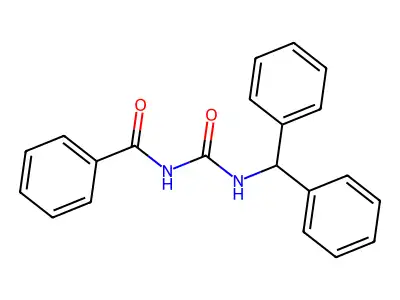 1-Benzhydryl-3-benzoylurea structure