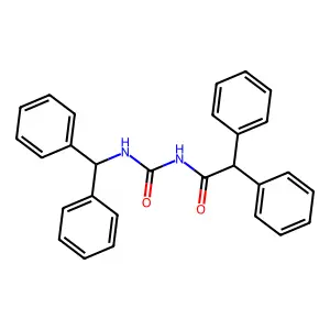 N-(benzhydrylcarbamoyl)-2,2-diphenylacetamide structure