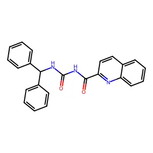 2-Quinolinecarboxamide, N-(((diphenylmethyl)amino)carbonyl)- structure
