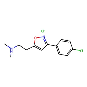 Isoxazole, 3-(p-chlorophenyl)-5-(2-(dimethylamino)ethyl)-, hydrochloride structure
