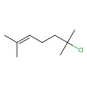 6-Chloro-2,6-dimethylhept-2-ene structure