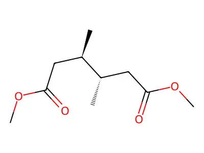 Hexanedioic acid, 3,4-dimethyl-, dimethyl ester, meso- structure