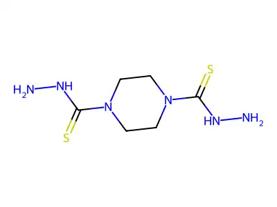 Piperazine-1,4-dicarbothiohydrazide structure
