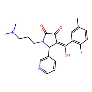 1-[3-(dimethylamino)propyl]-4-(2,5-dimethylbenzoyl)-3-hydroxy-5-(pyridin-3-yl)-2,5-dihydro-1H-pyrrol-2-one structure