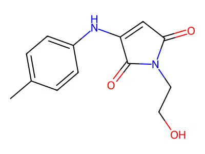 1-(2-hydroxyethyl)-3-(p-tolylamino)-1H-pyrrole-2,5-dione structure