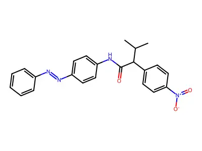 Benzeneacetamide, alpha-(1-methylethyl)-4-nitro-N-[4-(2-phenyldiazenyl)phenyl]- structure