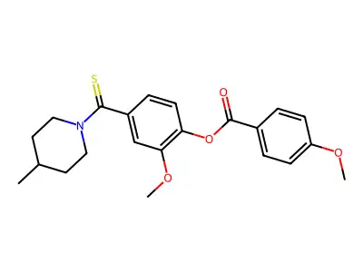 [2-Methoxy-4-(4-methylpiperidine-1-carbothioyl)phenyl] 4-methoxybenzoate structure
