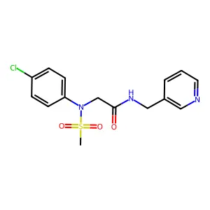 N~2~-(4-chlorophenyl)-N~2~-(methylsulfonyl)-N-(pyridin-3-ylmethyl)glycinamide structure