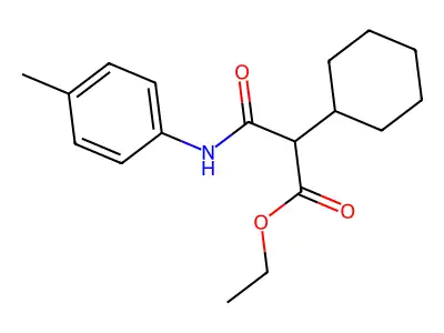 Ethyl 2-cyclohexyl-3-[(4-methylphenyl)amino]-3-oxopropanoate structure