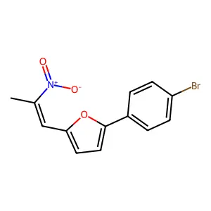 2-(4-Bromophenyl)-5-(2-nitroprop-1-enyl)furan structure