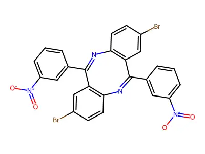 2,8-Dibromo-6,12-bis-(3-nitro-phenyl)-dibenzo(B,F)(1,5)diazocine structure