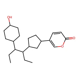 5-[3-[4-(4-Hydroxycyclohexyl)hexan-3-yl]cyclopentyl]pyran-2-one structure