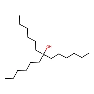 Trihexylsilanol structure