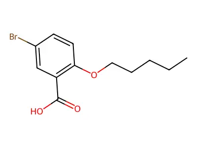 Benzoic acid, 5-bromo-2-(pentyloxy)- structure