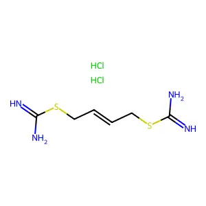 Pseudourea, 2,2'-(2-butenylene)dithiodi-, dihydrochloride structure