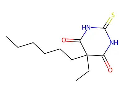 5-Ethyl-5-hexyldihydro-2-thioxo-1H,5H-pyrimidine-4,6-dione structure
