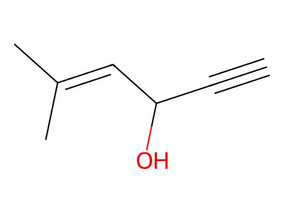 Dimethylvinyl-ethynylcarbinol structure