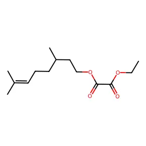 Ethanedioic acid, 1-(3,7-dimethyl-6-octen-1-yl) 2-ethyl ester structure