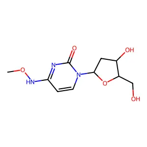 Uridine, 2'-deoxy-, 4-(O-methyloxime) structure