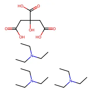 Ethanamine, N,N-diethyl-, 2-hydroxy-1,2,3-propanetricarboxylate (3:1) structure
