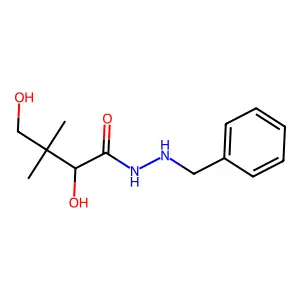 N'-benzyl-2,4-dihydroxy-3,3-dimethylbutanehydrazide structure