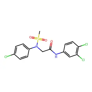 2-[4-chloro(methylsulfonyl)anilino]-N-(3,4-dichlorophenyl)acetamide structure