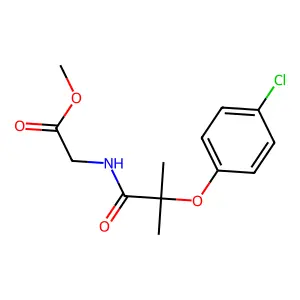 Methyl {[2-(4-chlorophenoxy)-2-methylpropanoyl]amino}acetate structure