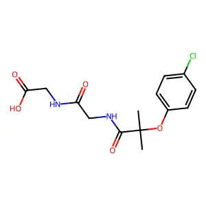 Clofibrylglycylglycine structure