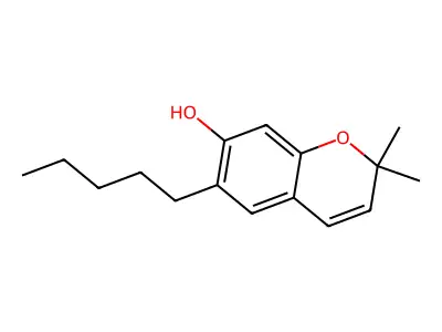 2H-1-Benzopyran-7-ol, 3,4-dihydro-2,2-dimethyl-6-pentyl- structure