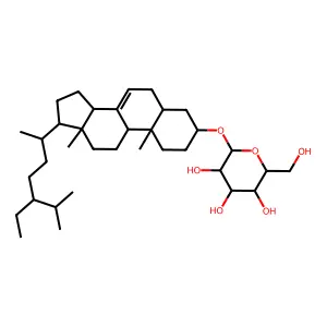 (9xi,14xi)-Stigmast-7-en-3-yl beta-D-glucopyranoside structure
