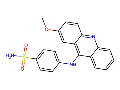 Benzenesulfonamide, 4-[(2-methoxy-9-acridinyl)amino]- structure
