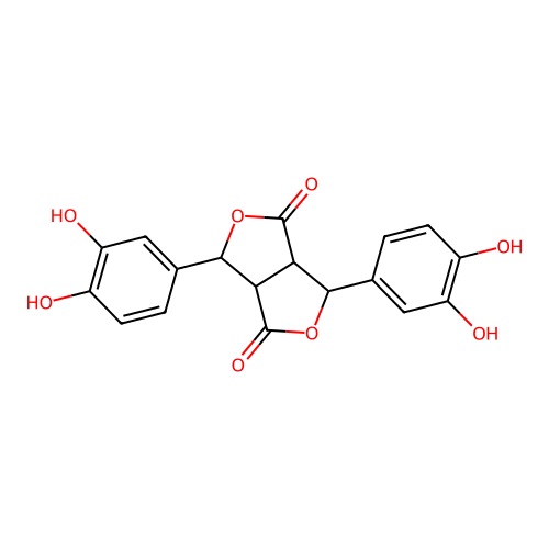 Dehydrodicaffeic acid dilactone structure