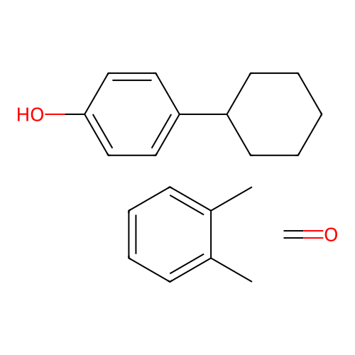 4-Cyclohexylphenol;formaldehyde;1,2-xylene structure