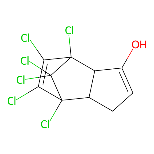 4,5,6,7,8,8-Hexachloro-3a,4,7,7a-tetrahydro-4,7-methano-1H-inden-3-ol structure