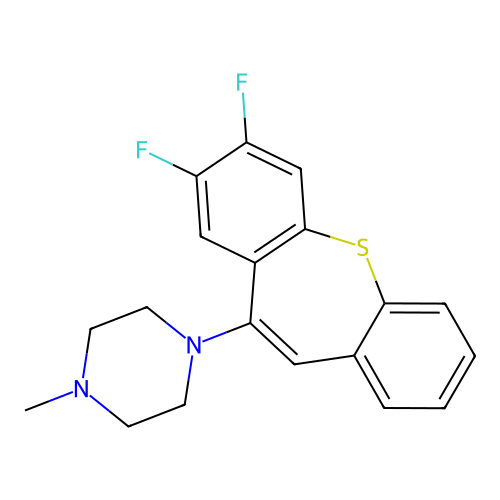 1-(2,3-Difluorobenzo[b][1]benzothiepin-5-yl)-4-methylpiperazine structure