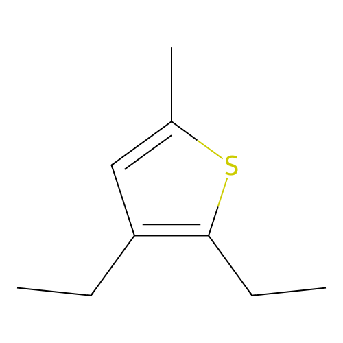 Thiophene, 2,3-diethyl-5-methyl structure