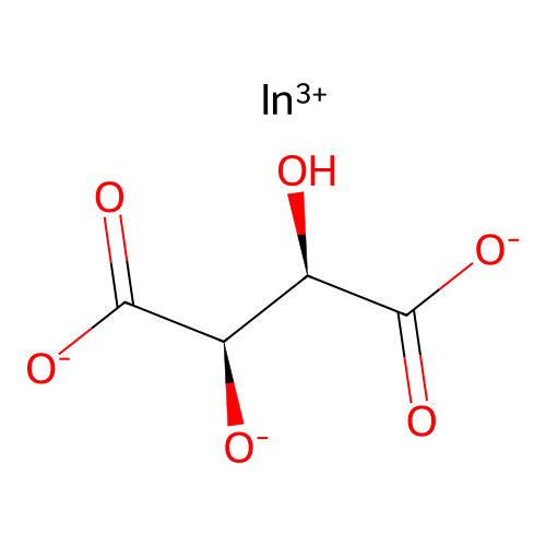 (R-(R*,R*))-Tartaric acid, indium(3+) salt structure