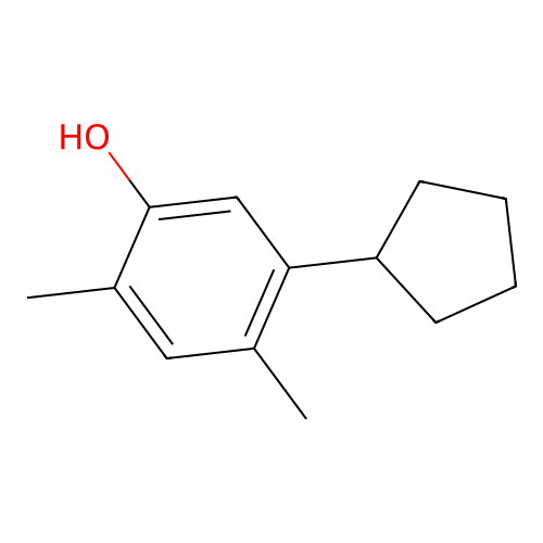 5-Cyclopentyl-2,4-xylenol structure