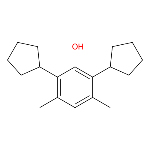 2,6-Dicyclopentyl-3,5-xylenol structure