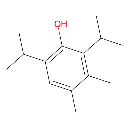 2,6-Diisopropyl-3,4-xylenol structure