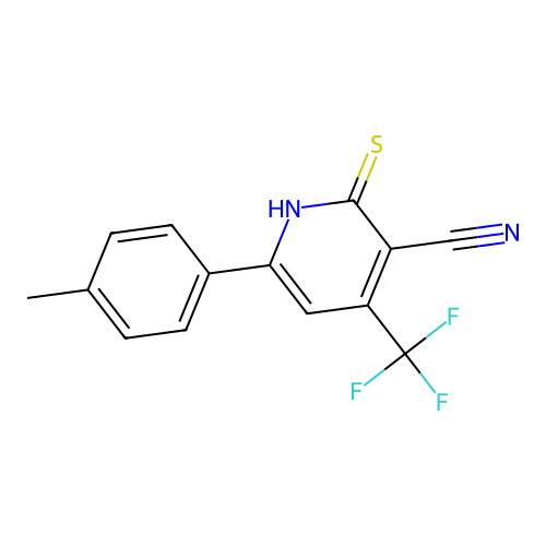 4-(Trifluoromethyl)-1,2-dihydro-2-thioxo-6-p-tolylpyridine-3-carbonitrile structure