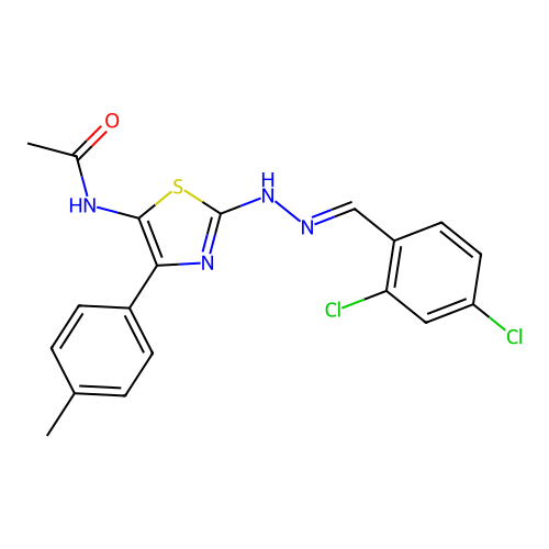 C19H16Cl2N4OS structure