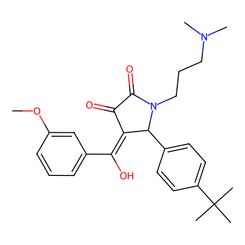 5-(4-(tert-butyl)phenyl)-1-(3-(dimethylamino)propyl)-3-hydroxy-4-(3-methoxybenzoyl)-1h-pyrrol-2(5h)-one structure